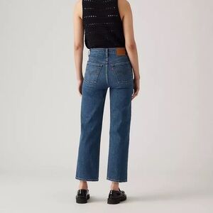 Levi’s Ribcage Straight Ankle Jeans High Rise Dark Indigo 32x29